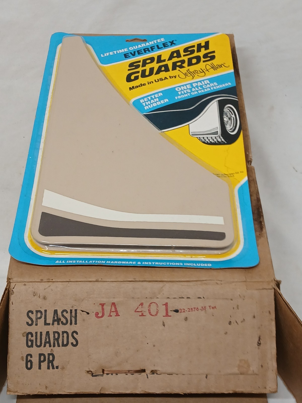 (6) Vintage NOS 1981 SPLASH GUARDS by JEFFREY ALLAN  NEW OLD STOCK 80s Accessory