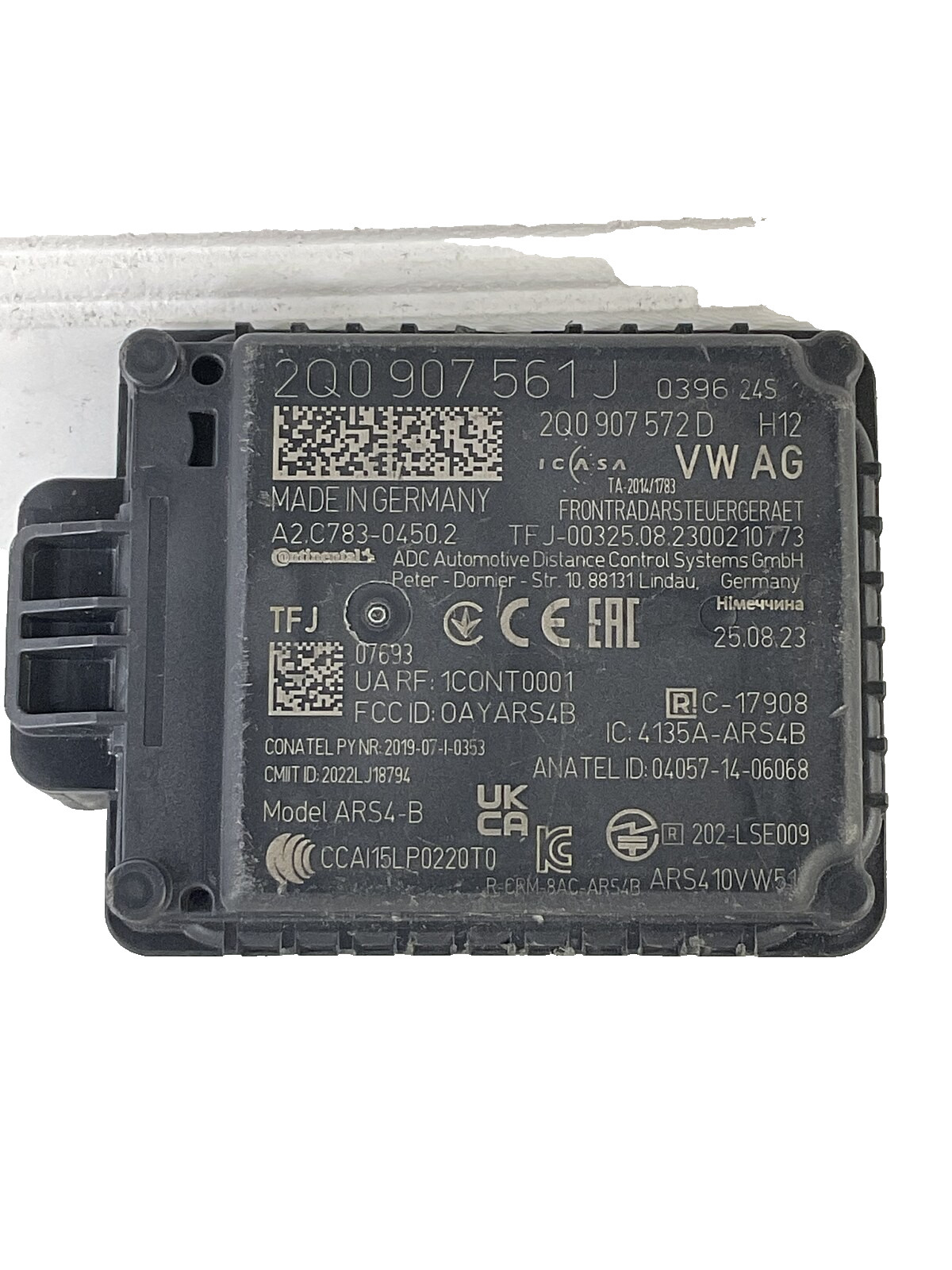 OEM 2018-2024 VW Front Cruise Control Distance Radar Sensor 2Q0907561J Used