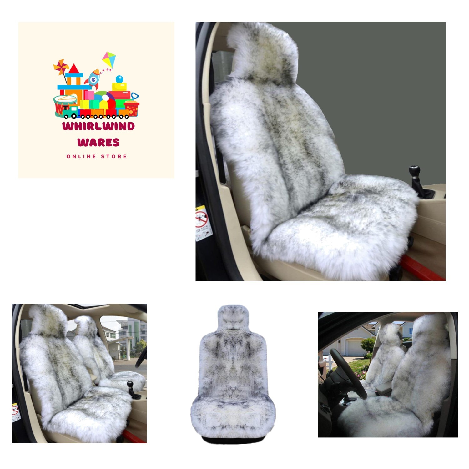 Genuine Australian Sheepskin Car Seat Cover - 3.5 Inch Plush for Winter Warmth