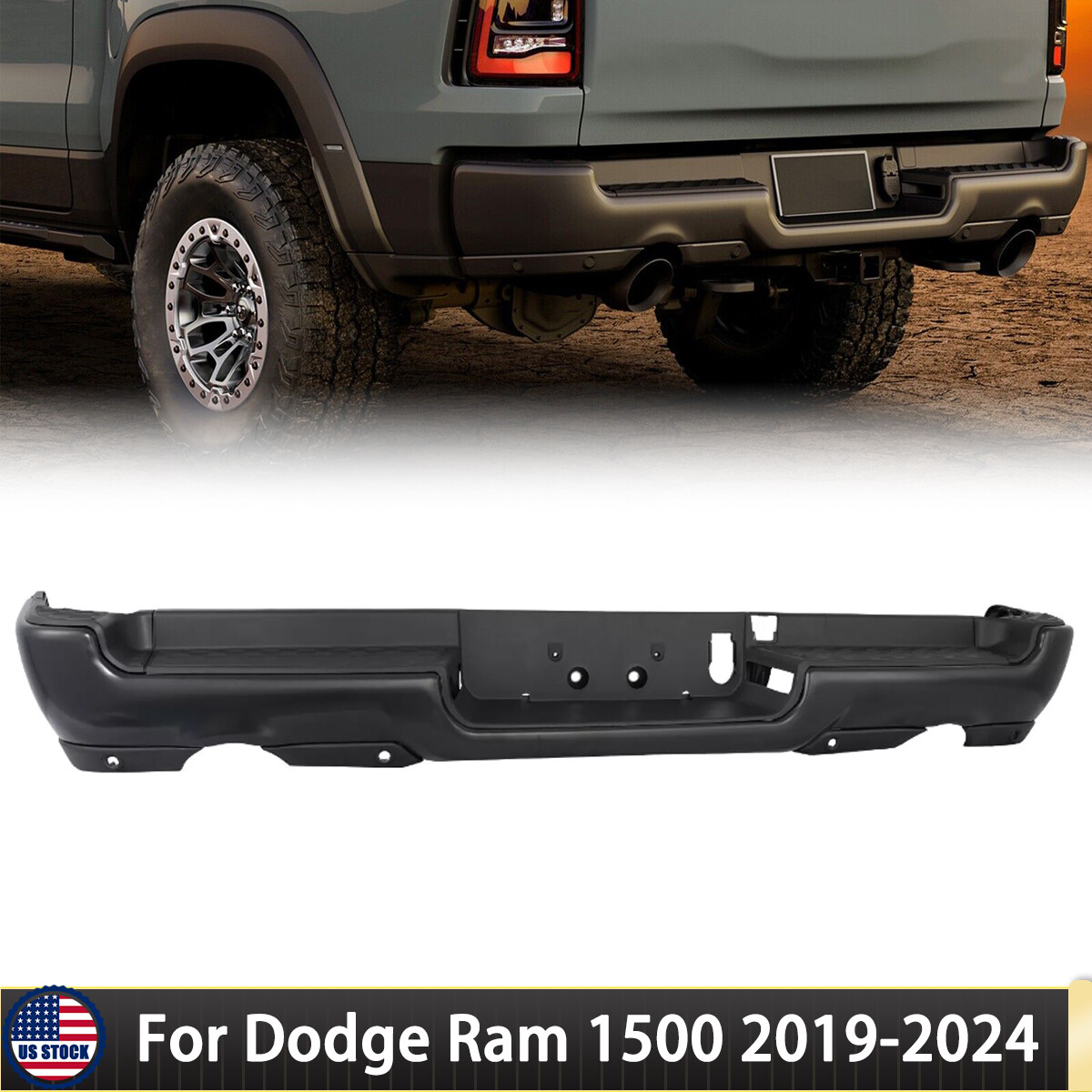 Complete Rear Step Bumper Assembly For 2019-2024 RAM 1500 With Dual Exhaust