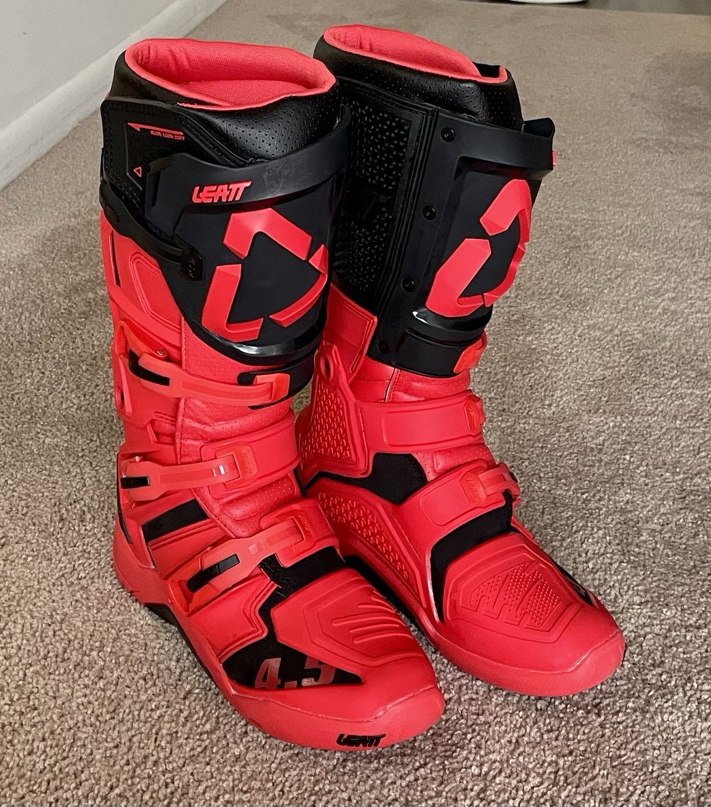 Leatt 4.5 MX EVO Boots - Red / Black - Size 10