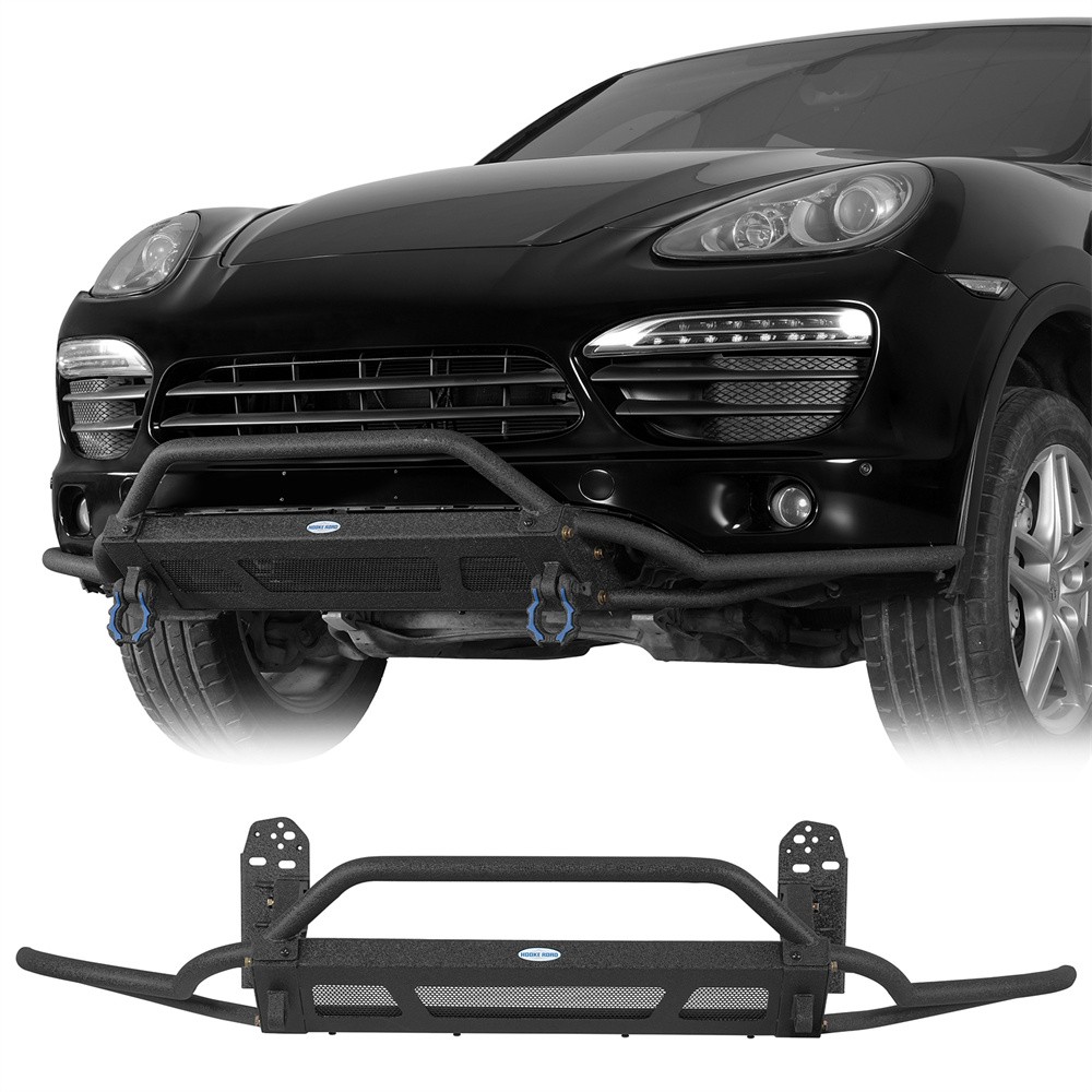 Fit 2011-2014 Porsche Cayenne 958.1 Offroad Tube Front Bumper Steel Bull Bar