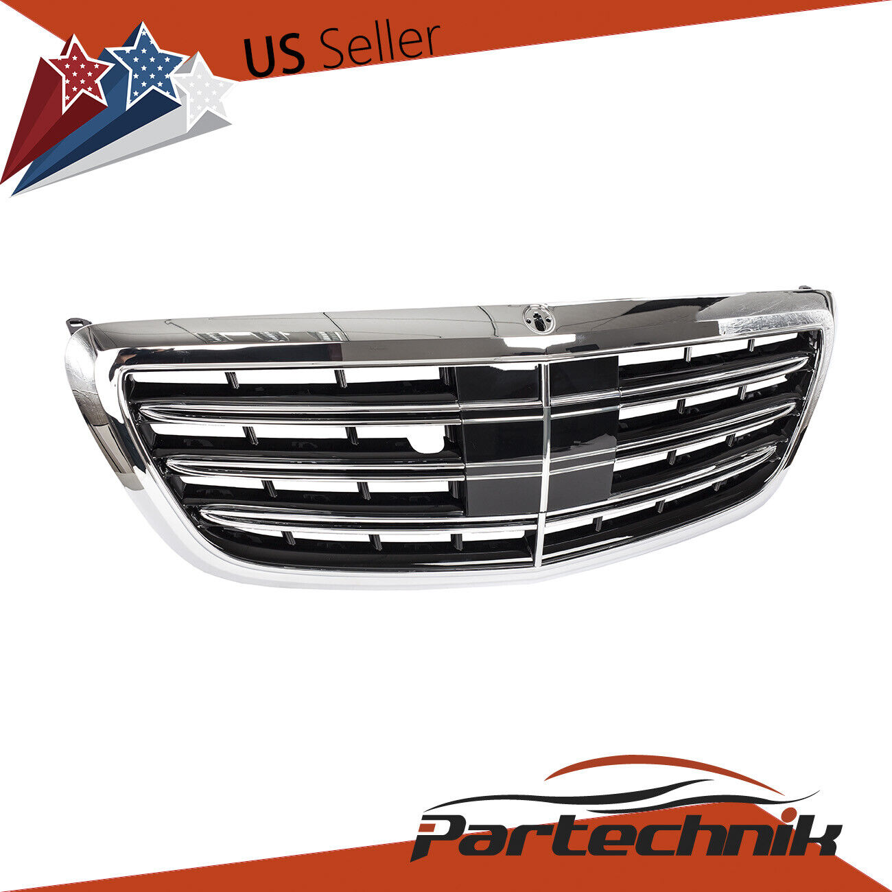 For Mercedes Benz S-Class W222 2014-2020 Chrome Front Bumper Grill MayBach Style