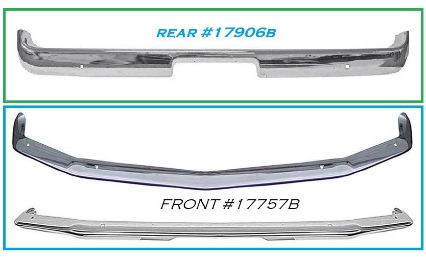 OER Premier Front + Rear Bumpers 1967 68 Ford Mustang chrome PR 17906B 17757B