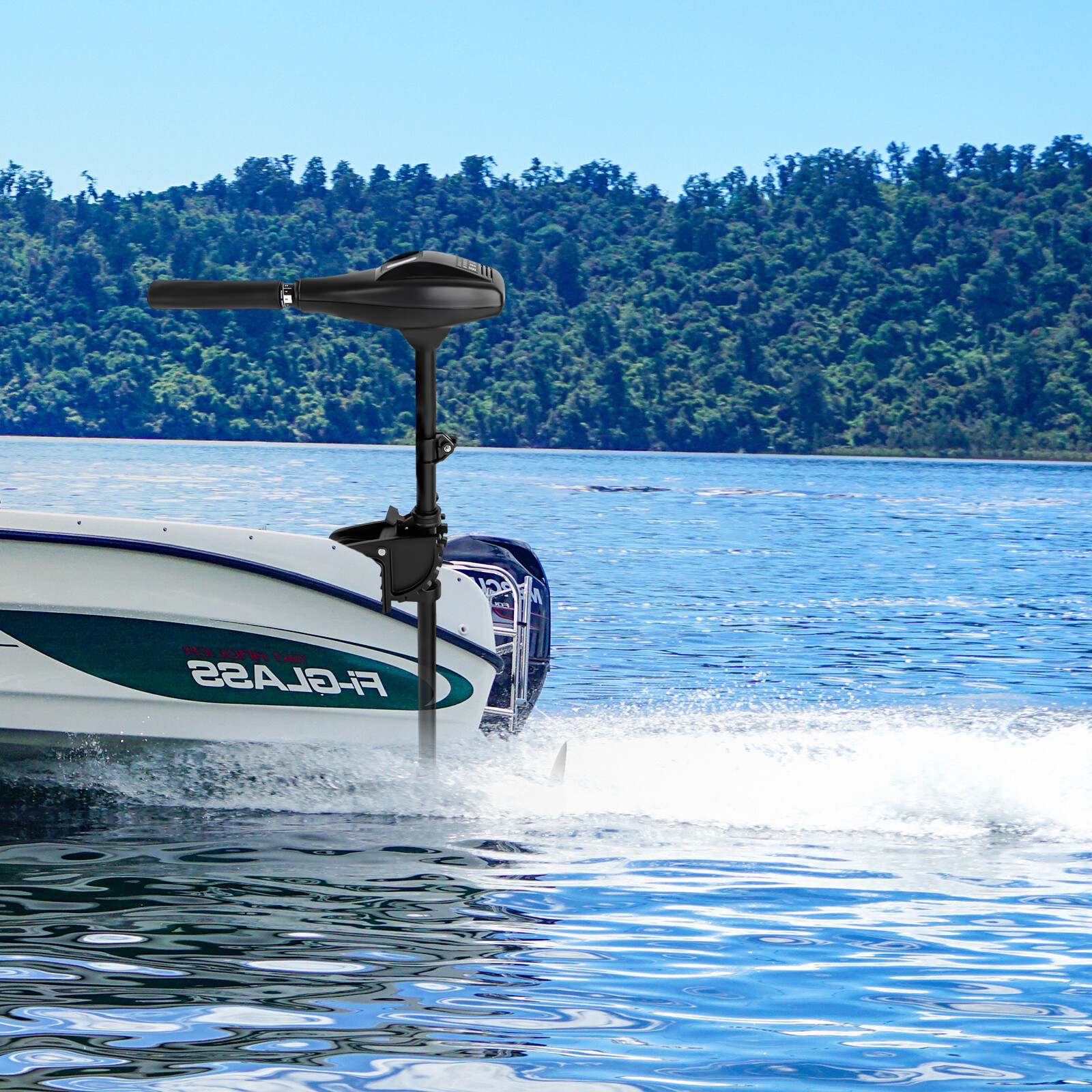 12V 40lbs Trolling Motor Electric Outboard Motor Brush Fishing Boat Engine Motor