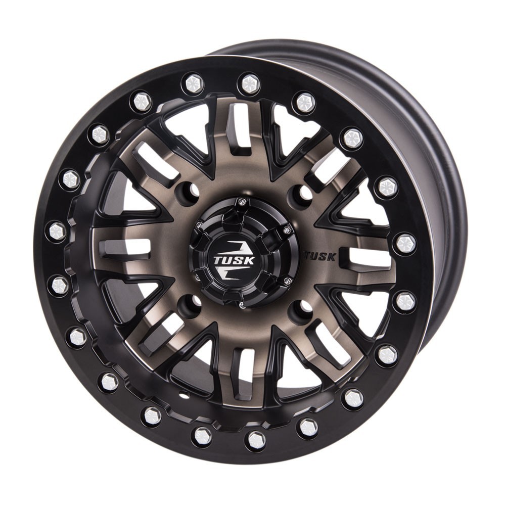 TUSK 4/156 Teton Beadlock Wheel 14x7 5.0 + 2.0 Smoke/Black for UTV TUSK 4/156 Teton Beadlock Wheel 14x7 5.0 + 2.0 Smoke/Black for UTV