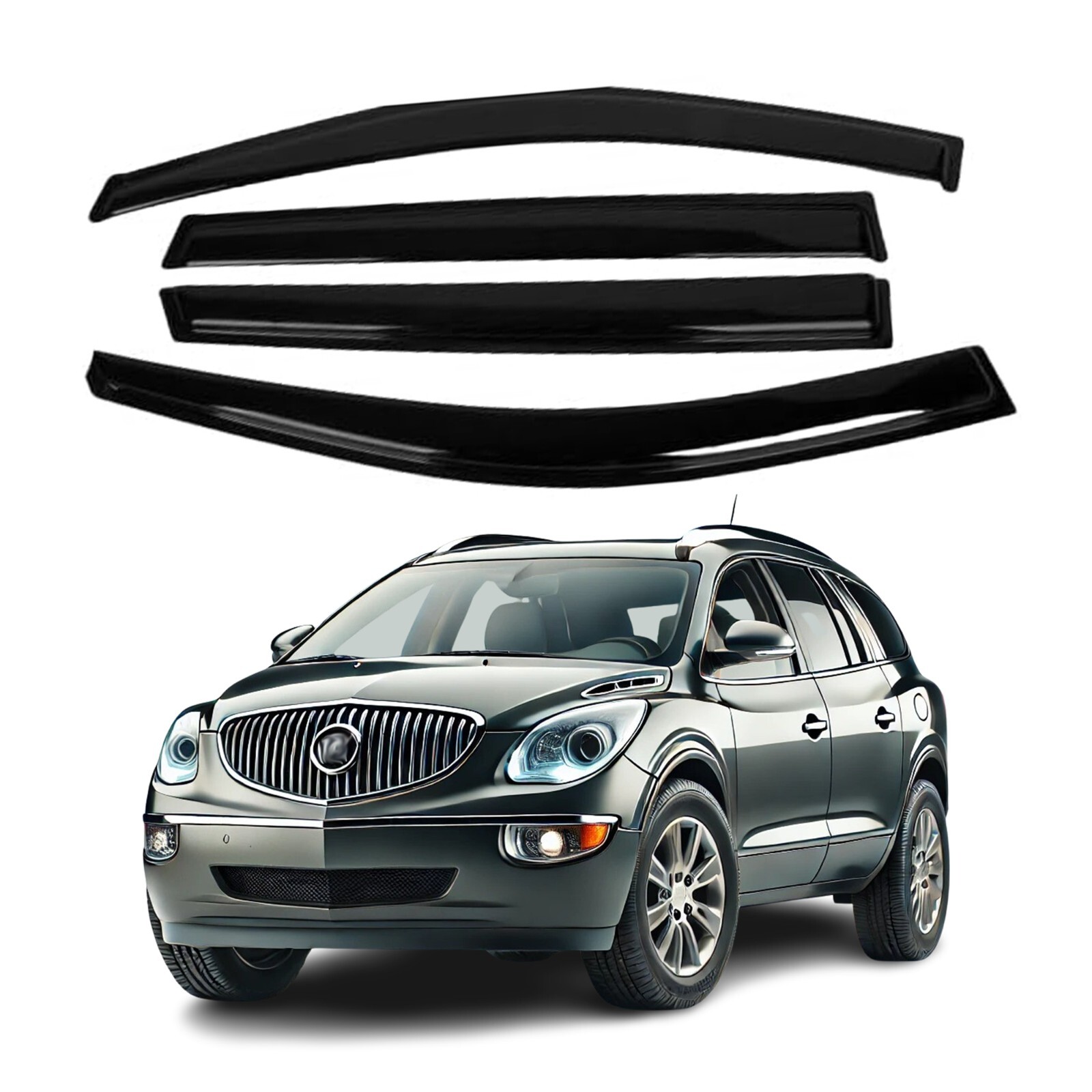 Fits for Buick Enclave 2008-2017 Side Window Vent Visor Sun Rain Deflector Guard