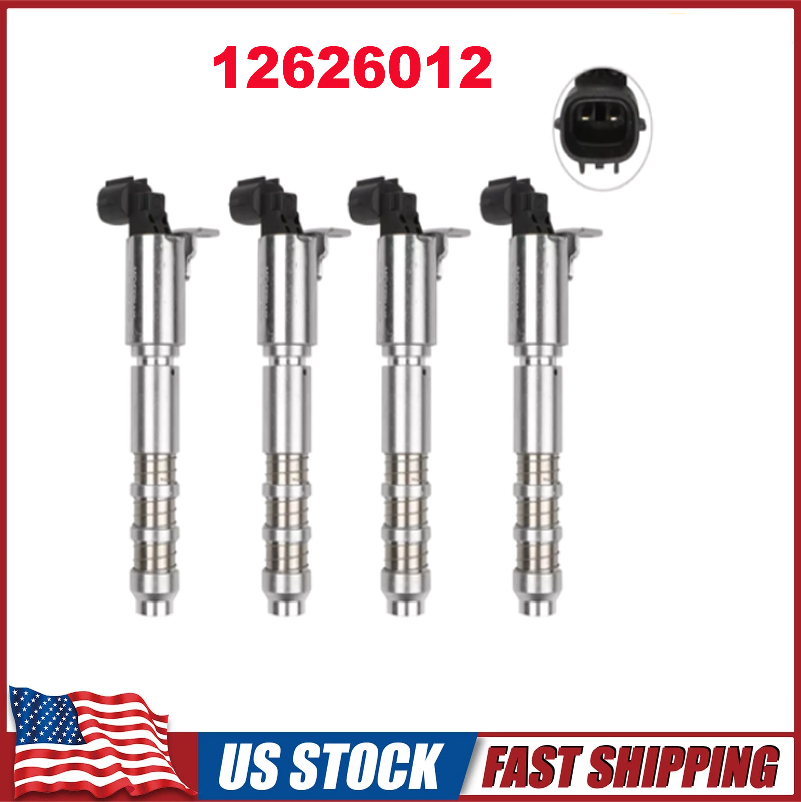 4x VVT Engine Variable Timing Solenoid For Cadillac Chevy GMC V6 12626012 4x VVT Engine Variable Timing Solenoid For Cadillac Chevy GMC V6 12626012