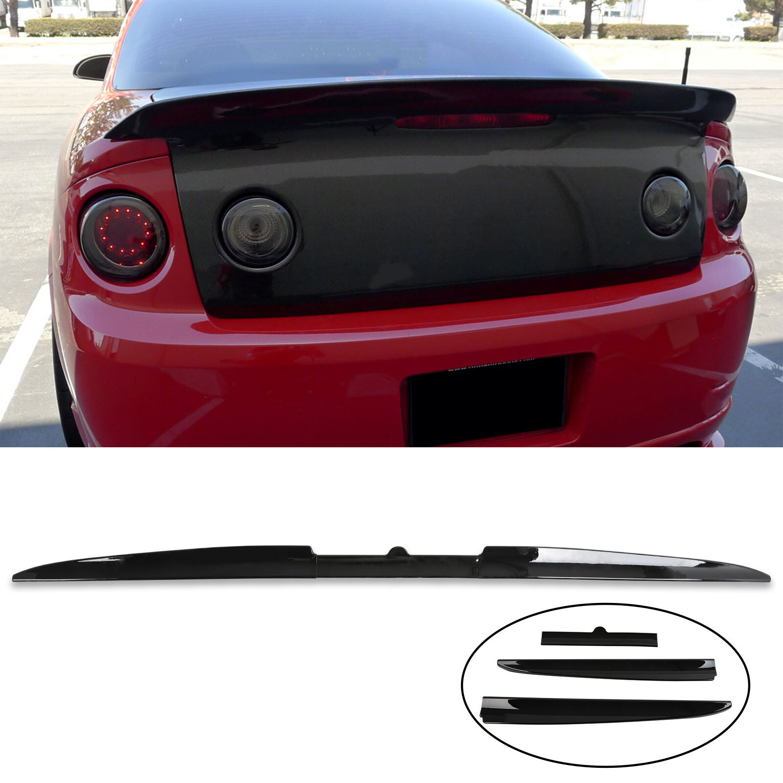 For Chevrolet Cobalt SS Gloss Black Rear Trunk Spoiler Lip Wing Sport Style