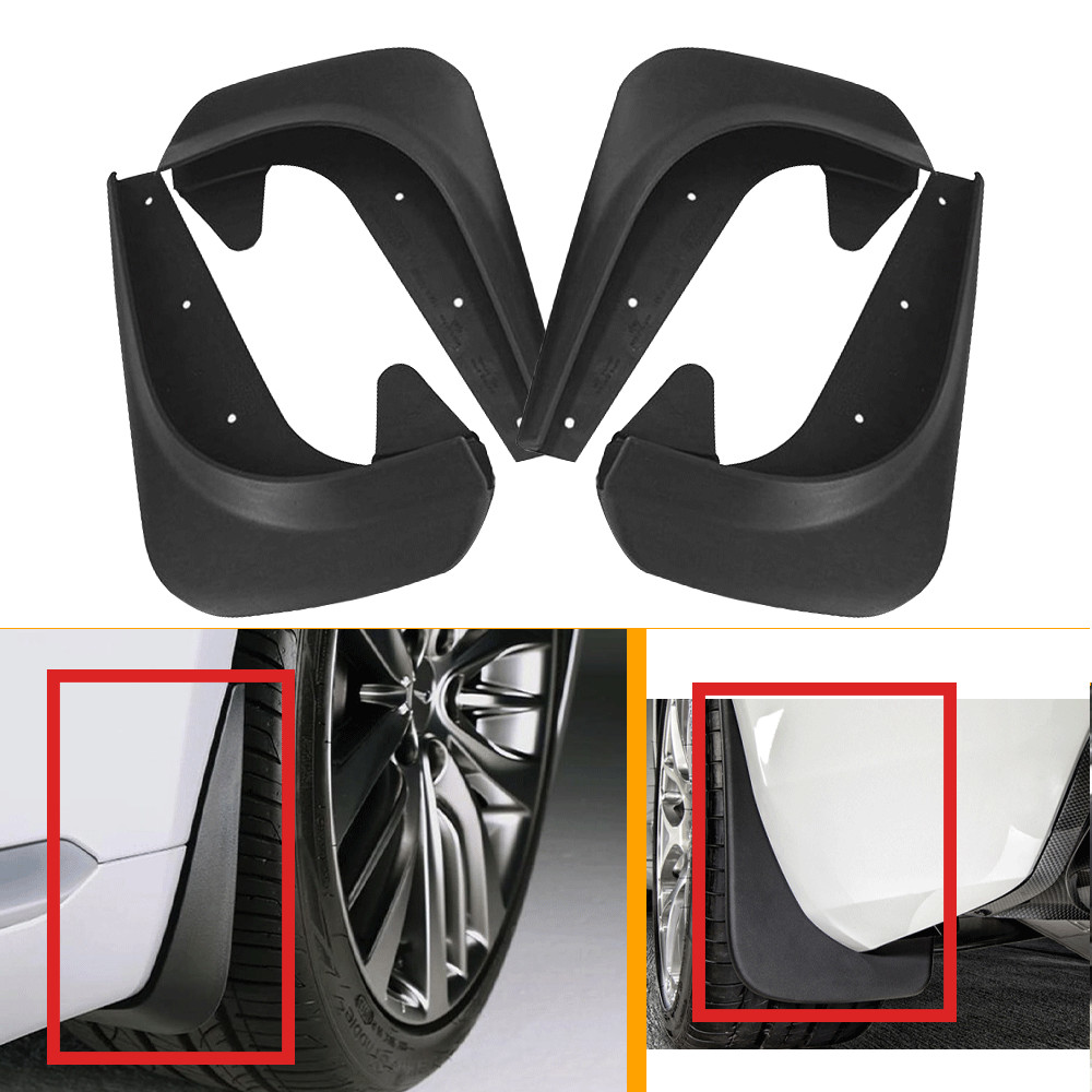 4 Universal Car Front Rear Mud Flaps Splash Guard Fenders Mudguards w/Hardware A