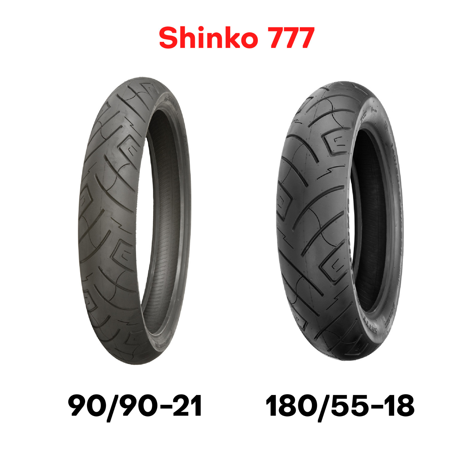 New Shinko 777 SR777 Motorcycle Tire Set Front + Rear 90/90-21 180/55-18 180 18\
