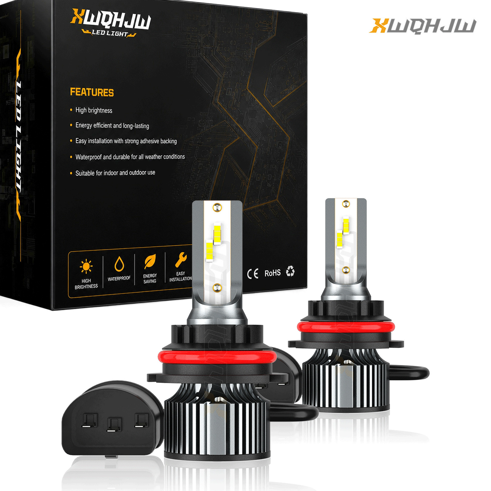 Pair HB5/9007 LED Headlight Conversion Kit Bulbs High Low Beam White 6000K Lamps