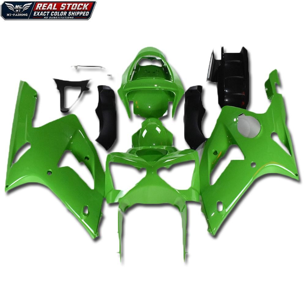 NTU Injection Green ABS Fairing Fit for Kawasaki 2003 2004 Ninja ZX6R a026