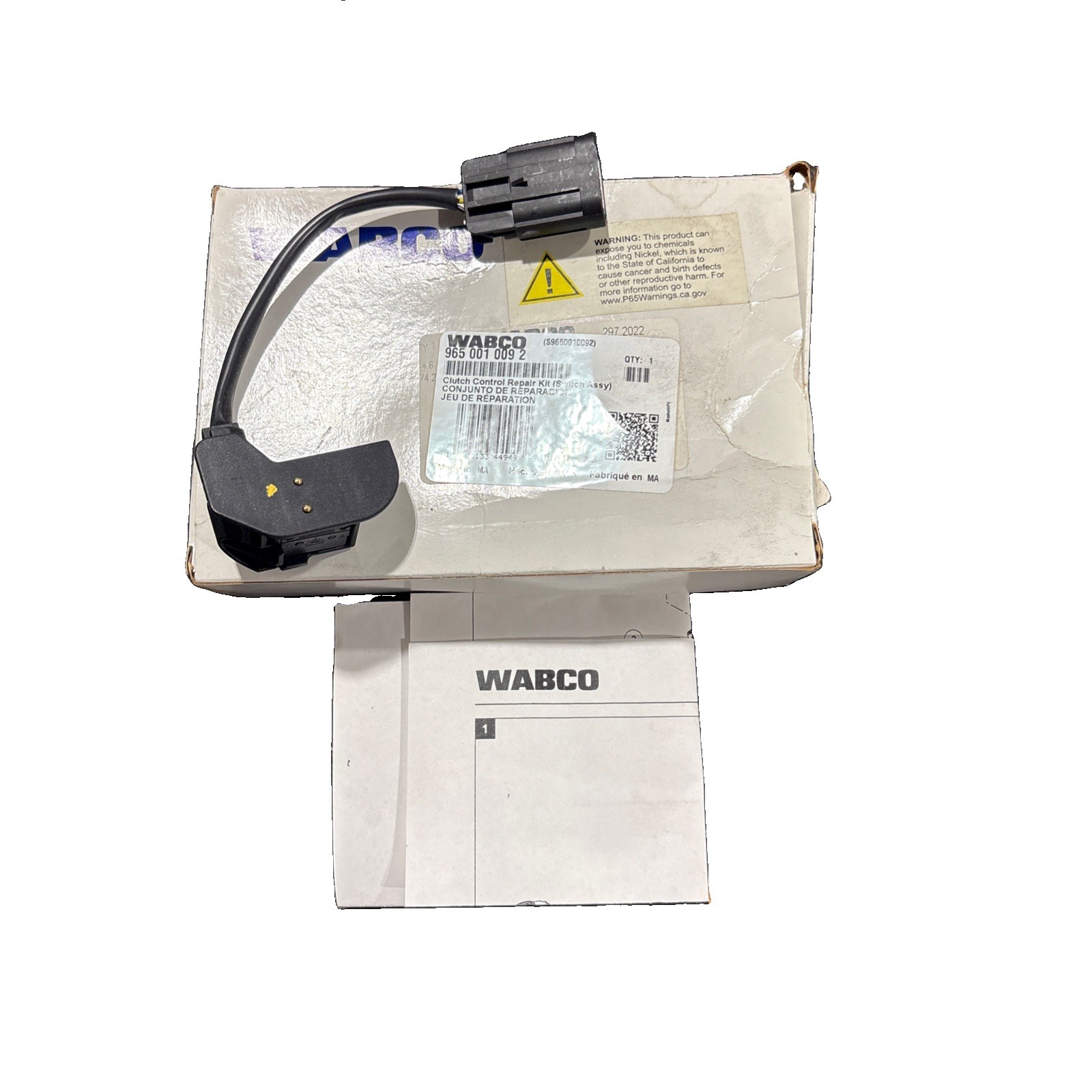 GENUINE MERITOR WABCO AIR SYSTEM CLUTCH CONTROL SAFETY SWITCH S9650010092 GENUINE MERITOR WABCO AIR SYSTEM CLUTCH CONTROL SAFETY SWITCH S9650010092