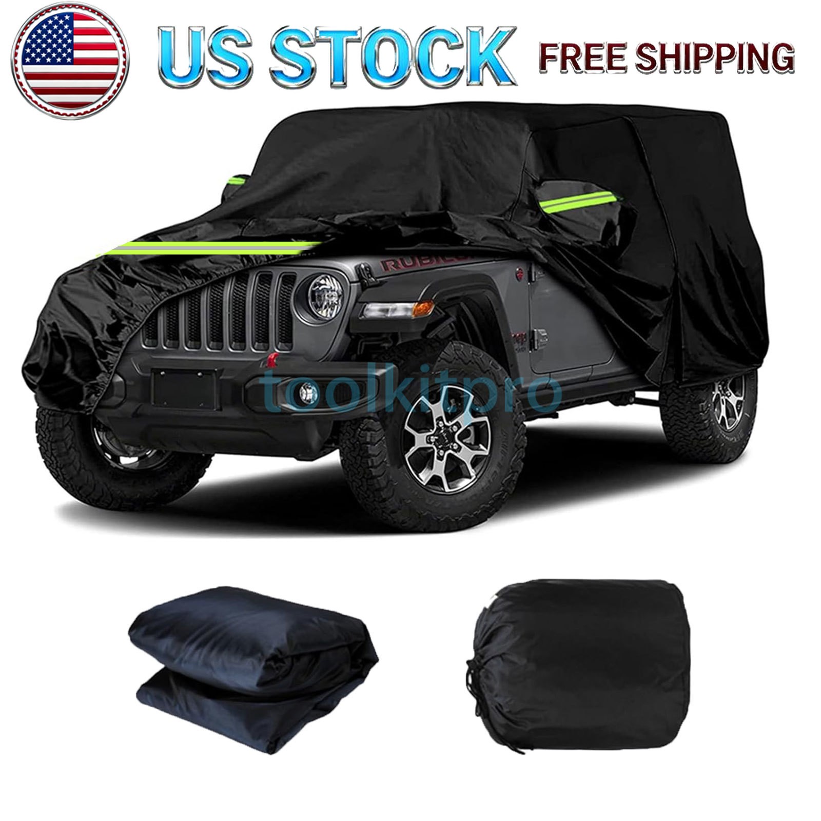 Waterproof Car Cover for Jeep Wrangler 2 Door CJ YJ TJ Dust UV Rain Protection Waterproof Car Cover for Jeep Wrangler 2 Door CJ YJ TJ Dust UV Rain Protection