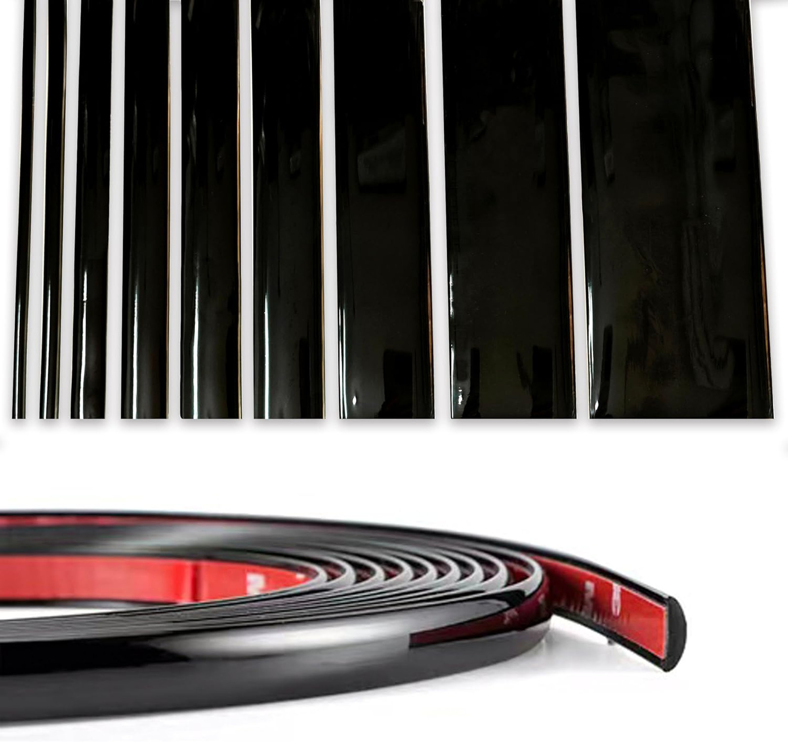 16ft Glossy Black Car Body Side Moldings Trim Strip Soft PVC Self-Adhesive 16ft Glossy Black Car Body Side Moldings Trim Strip Soft PVC Self-Adhesive