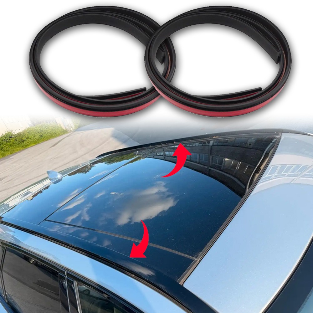 2pcs 9.84ft For Toyota Roof Molding Drip Weatherstrip Trim Seal Kits Gloss Black