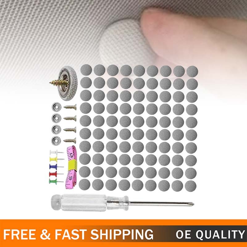 60pc Car Roof Liner Ceiling Kit Repair Buckle Sagging Headliner Pins Rivet Snap