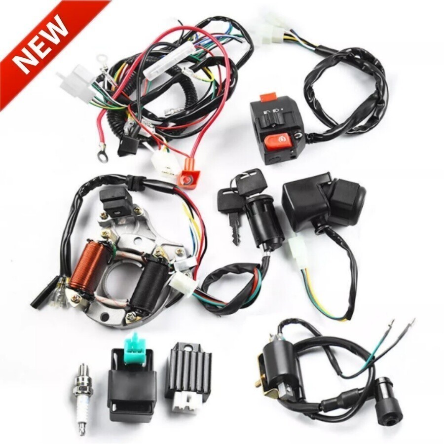 CDI Wire Harness Stator Assembly Wiring Fits Atv Electric Quad 70 90 110cc 125cc