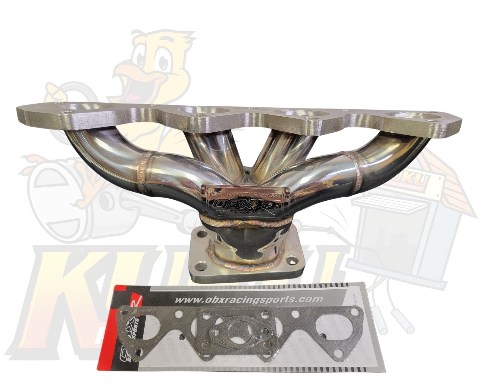 OBX T3 Turbo Manifold 92-01 Honda Prelude H22 H22A Shorty Log WG TH10085