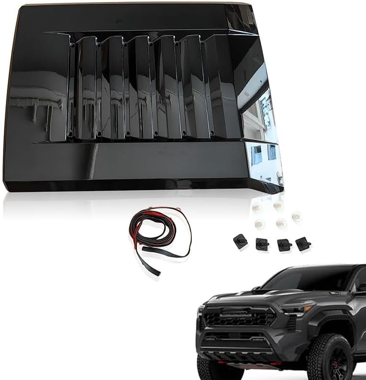 76181-AK900 Glossy Black Hood Scoop and Hood Bulge Fit For Tacoma 2024-2025