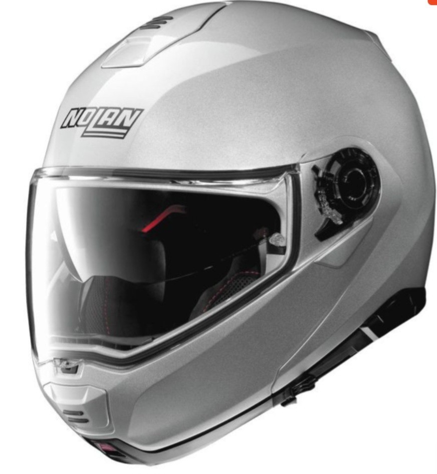 Nolan N100-5 Modular Helmet Metallic Grey W/ JMC Bluetooth Headset Sz L Italy 