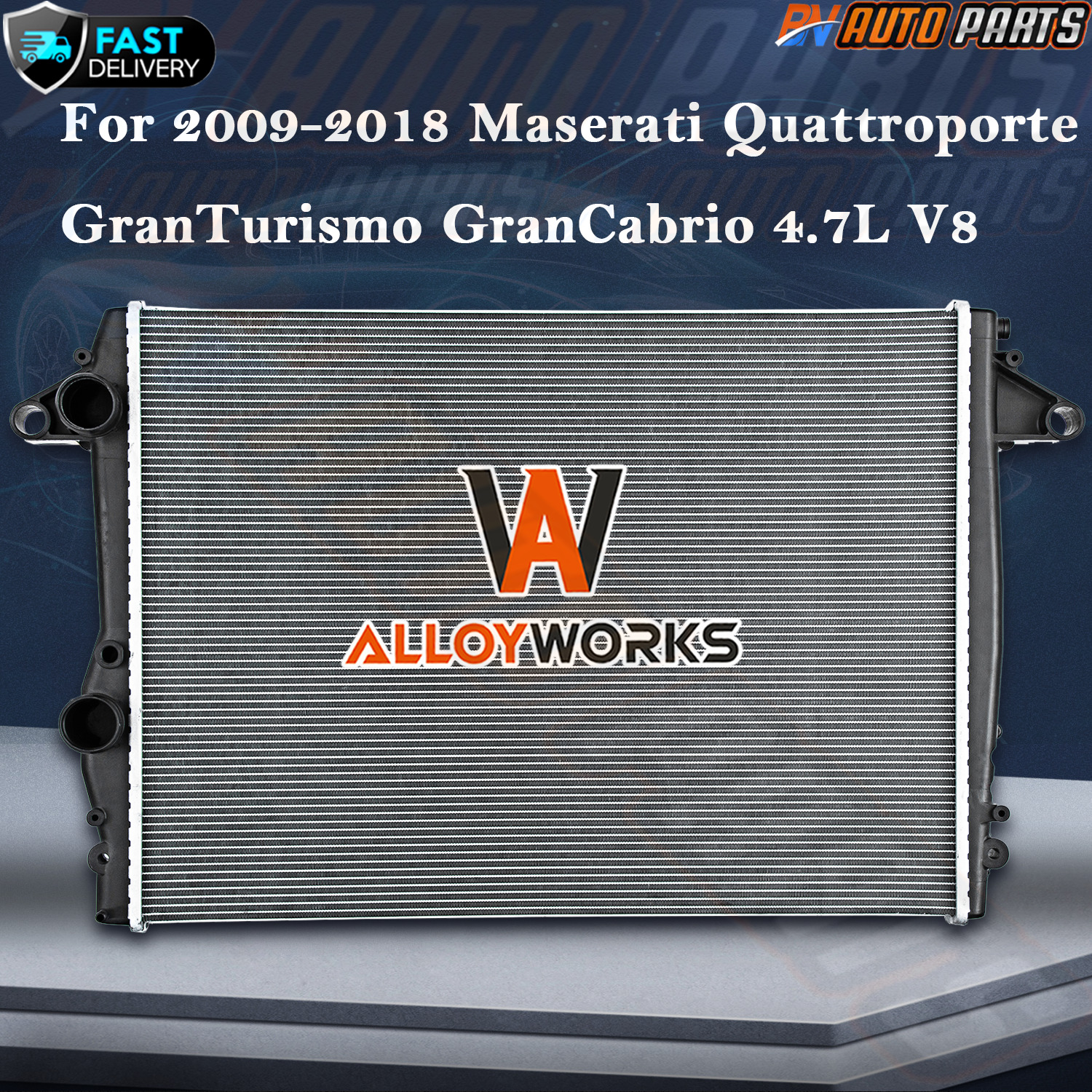 Radiator For Maserati Quattroporte GranTurismo GranCabrio 4.7L 2009-2018