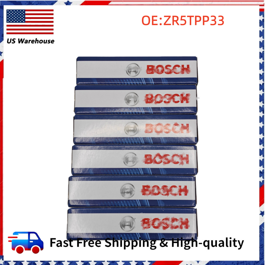 Set of 6 Spark Plugs Double Platinum ZR5TPP33 For BMW E82 E88 F02 F10 F13 Bosch