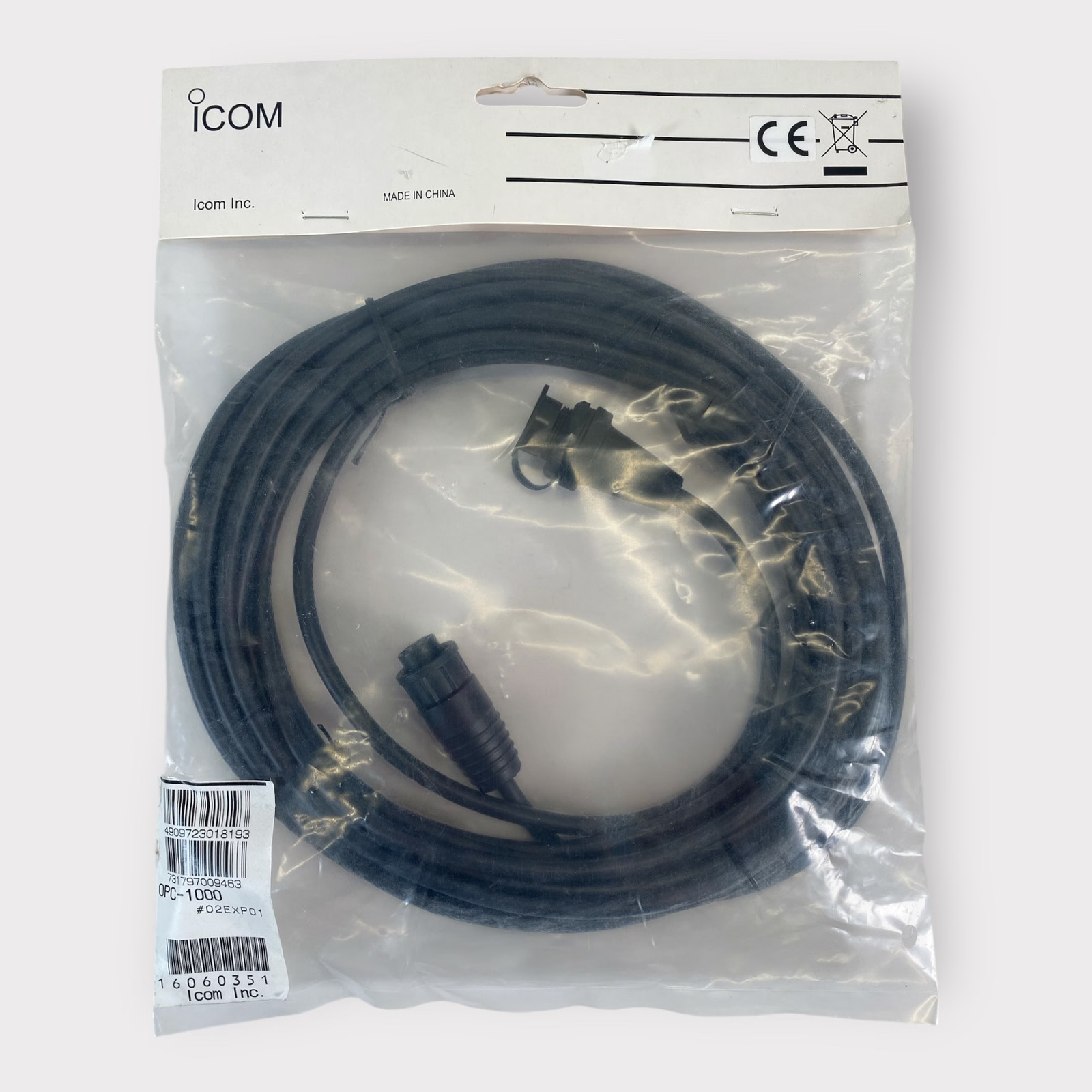 Icom OPC-1000 6m Extension Cable For Icom HM-127 HM-157- NEW-