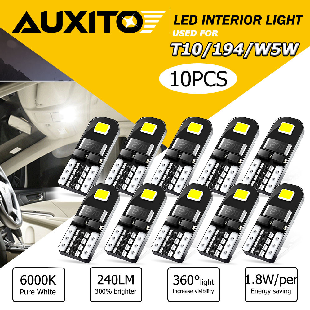 10PCS 24SMD T10 194 168 LED interior light Bulb Super Bright Canbus Xenon White