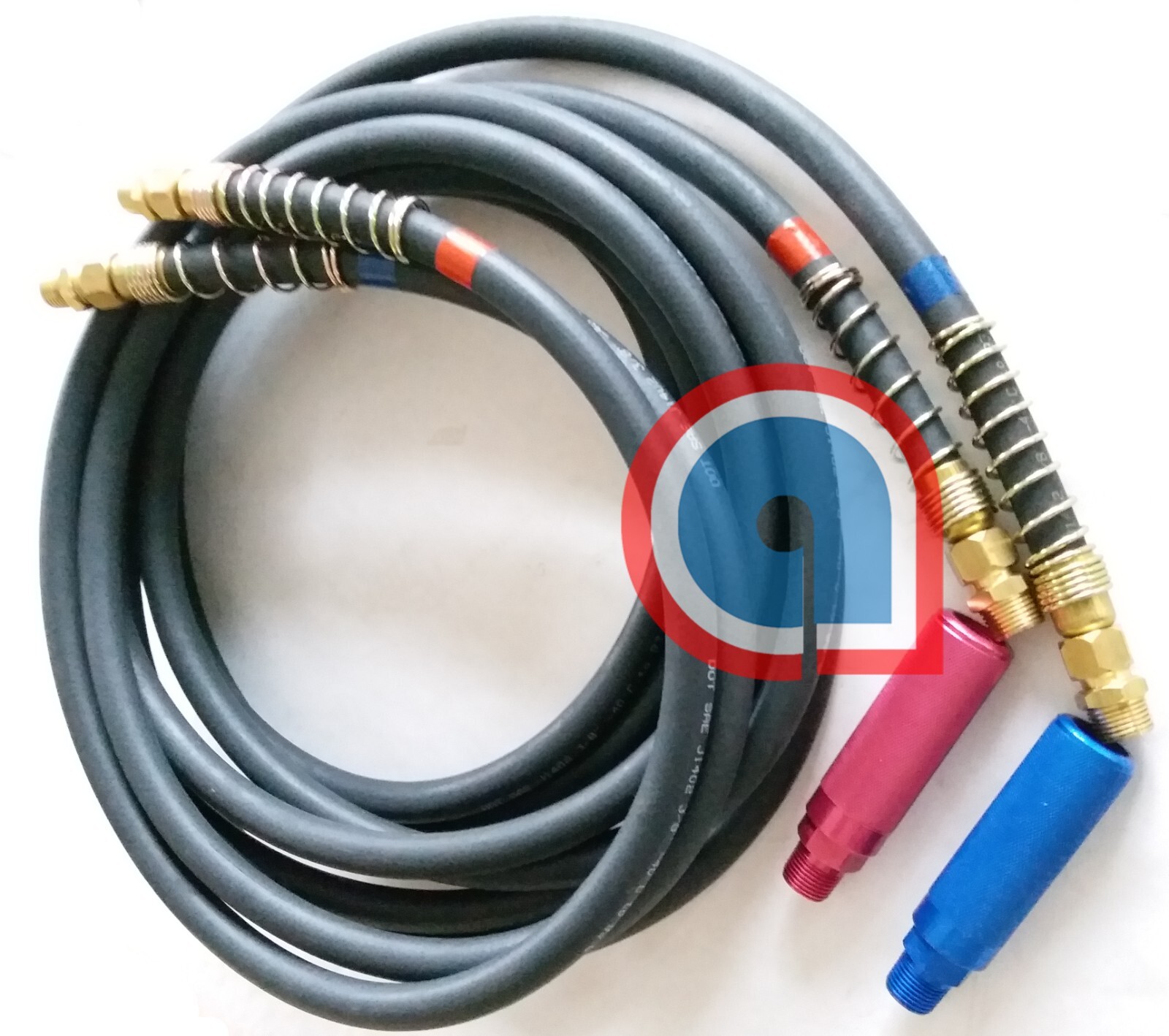 Rubber Air Line Set 15feet w/handles 1/2\
