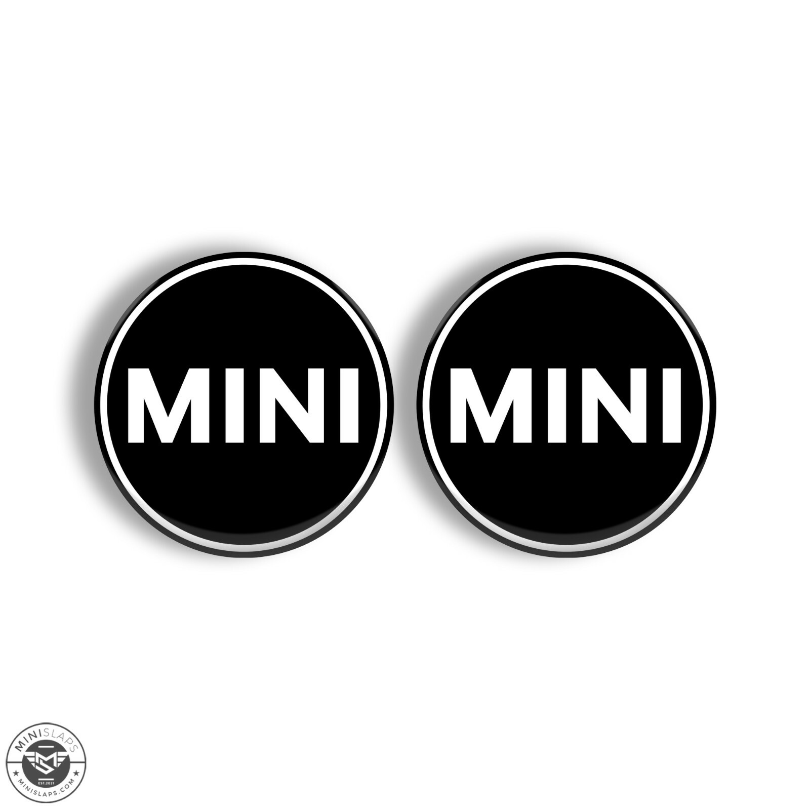 MINI Cooper S JCW Gel Domed Badge Overlay White & Black Gen 2 R55 R56 R57 Emblem
