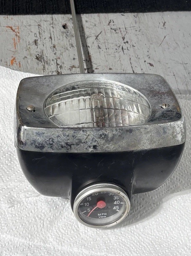 1978 Columbia Commuter Moped Headlight Lens Housing Speedometer And Cable Used 1978 Columbia Commuter Moped Headlight Lens Housing Speedometer And Cable Used