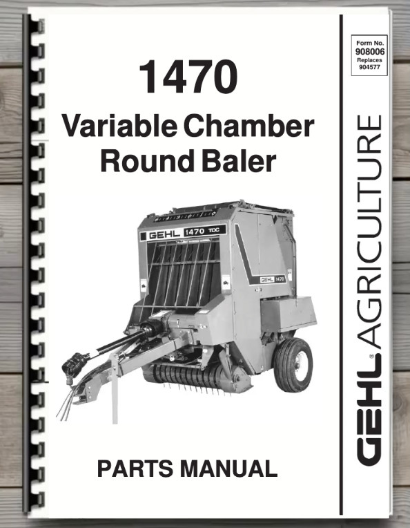 Gehl 1470 Round Baler Parts Manual Comb Bound