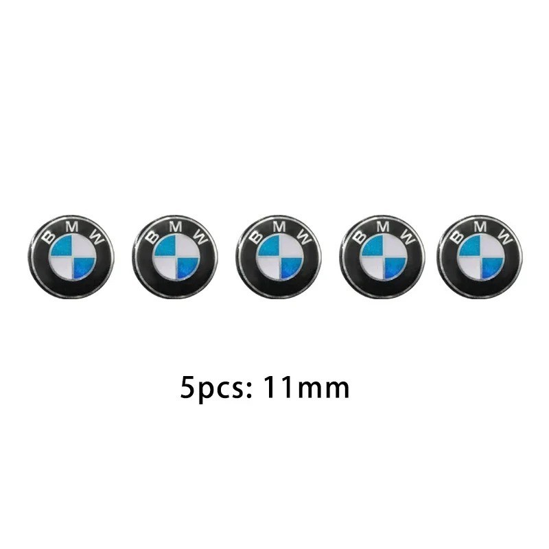 5Pcs x 11 MM Sticker Emblem Replacement Fit for BMW Key Fob Remote Badge
