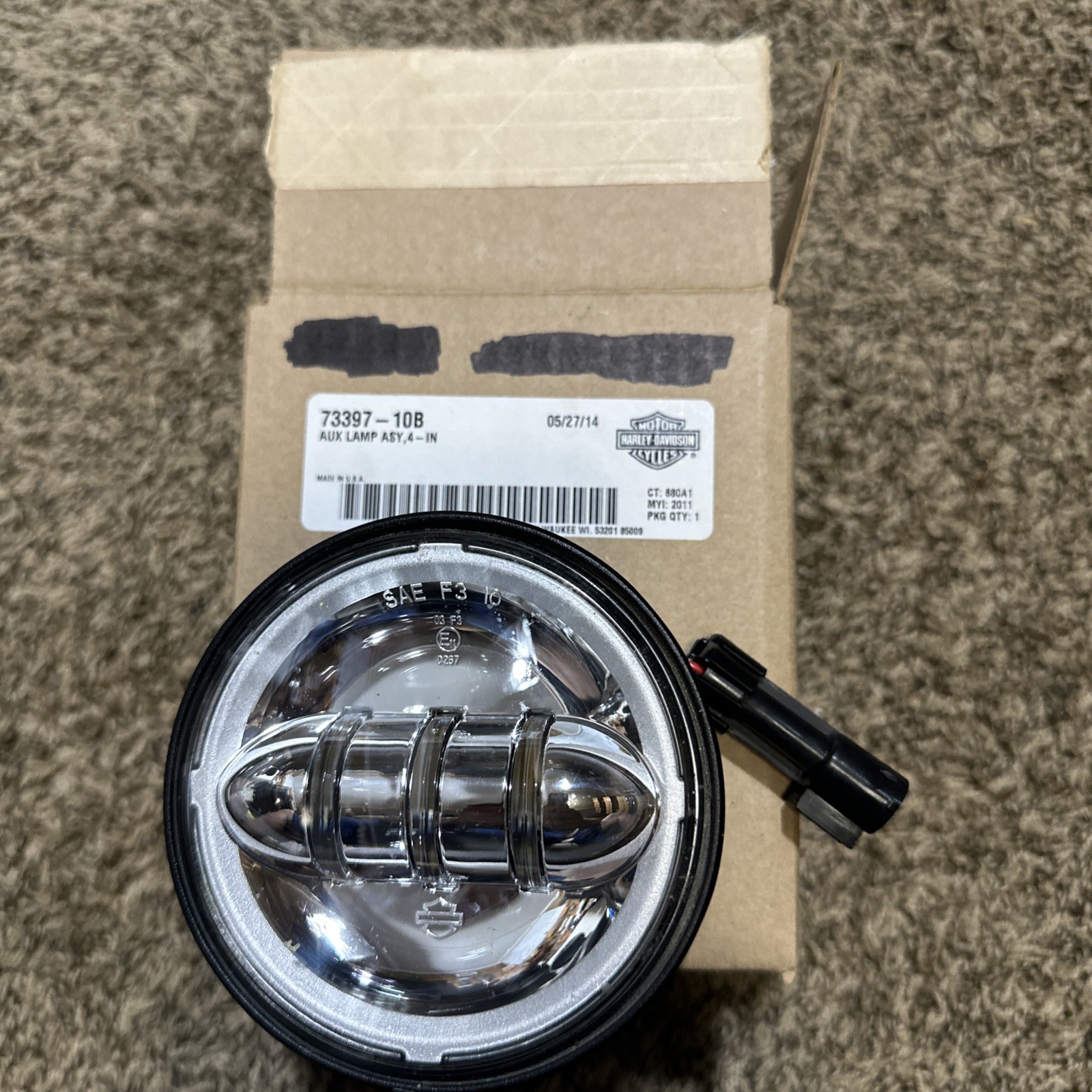 Harley Davidson Aux Lamp Asy, 4-In Part Number - 73397-10