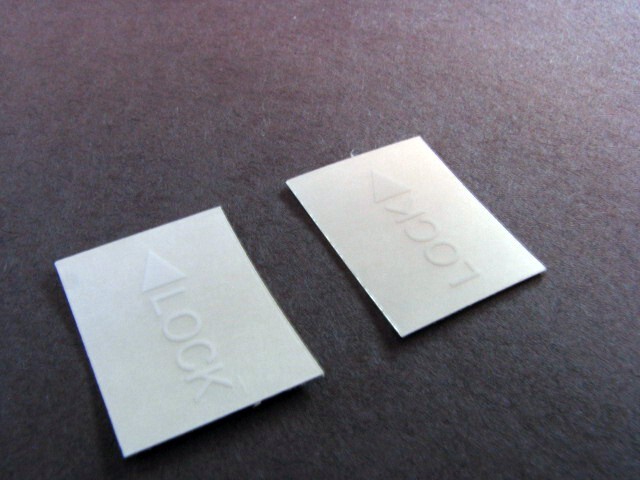 LOCK door handle decals for Ferrari 456, 550, 575, 360, 430 LOCK door handle decals for Ferrari 456, 550, 575, 360, 430