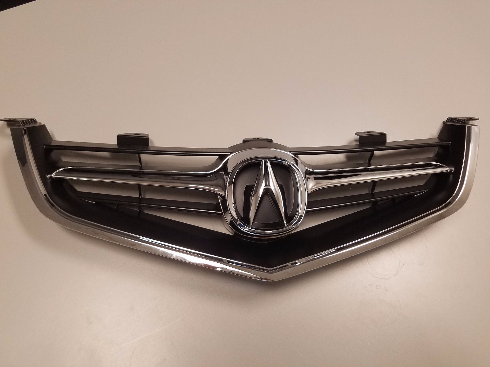 Fit 2004 2005 Acura TSX Grill Grille W/ OEM Emblem & Chrome Molding GB-HDA7000AE