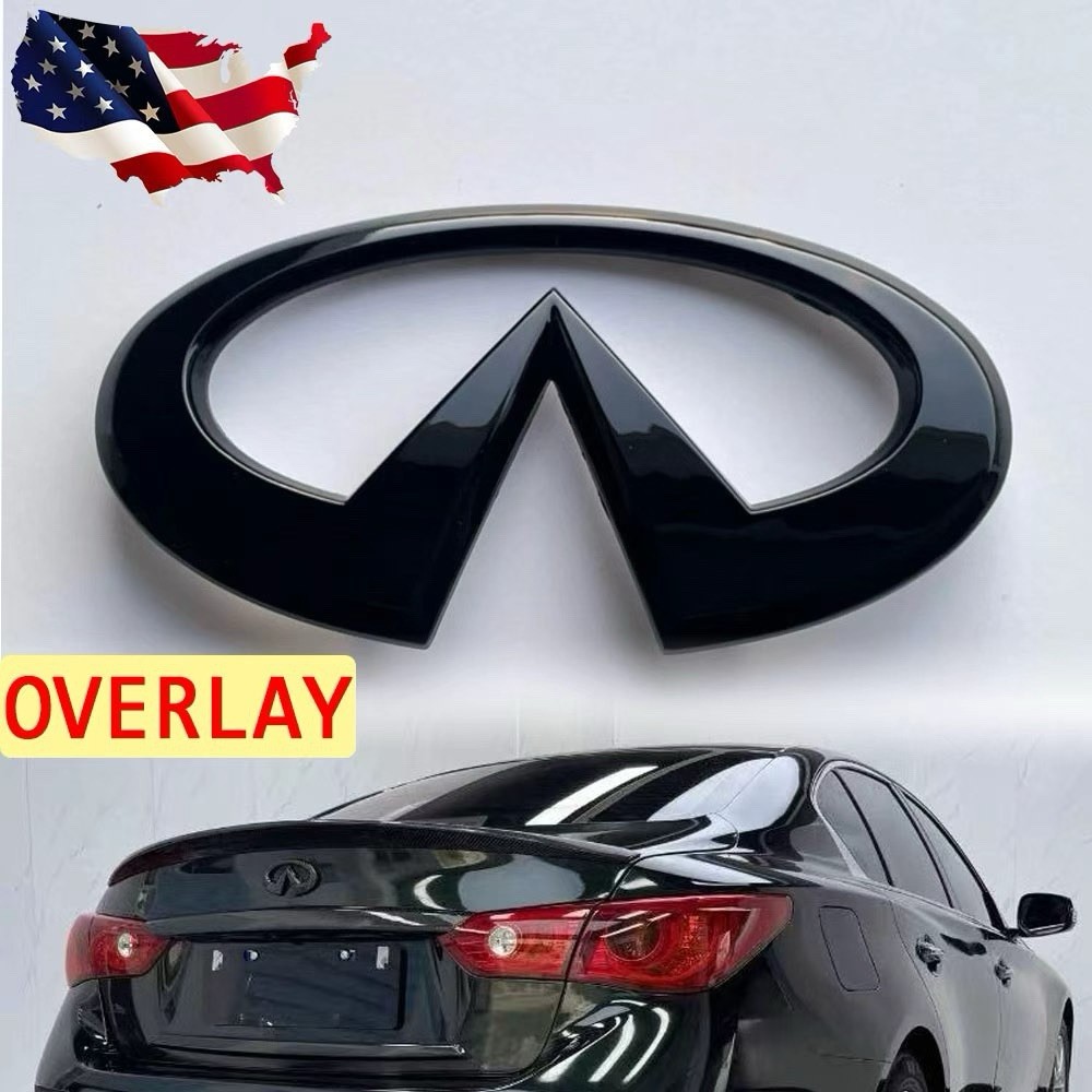 INFINITI 2014-2024 Q50 Rear Trunk Lid Nameplate Emblem Badge Gloss Black USA INFINITI 2014-2024 Q50 Rear Trunk Lid Nameplate Emblem Badge Gloss Black USA