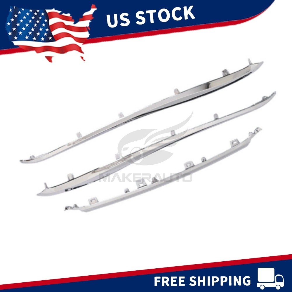 3PCS Grille Trim Set For Toyota Venza 2021-2024 5312348070 5312448080 5312148210
