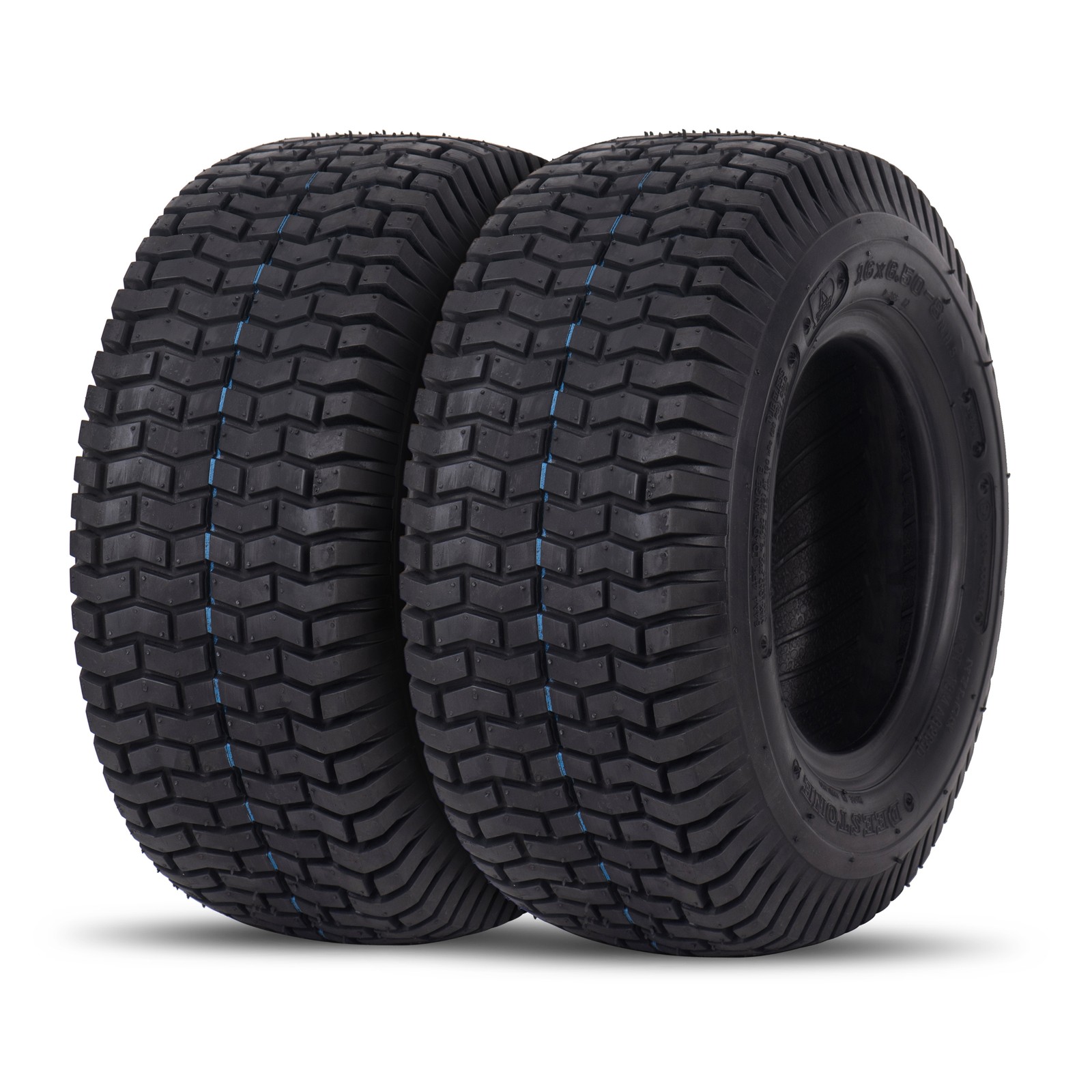 Deestone 16x6.50-8 D265 Lawn & Grass Tire - 64A3 - 4 Ply T/L (Set of 2 tires)