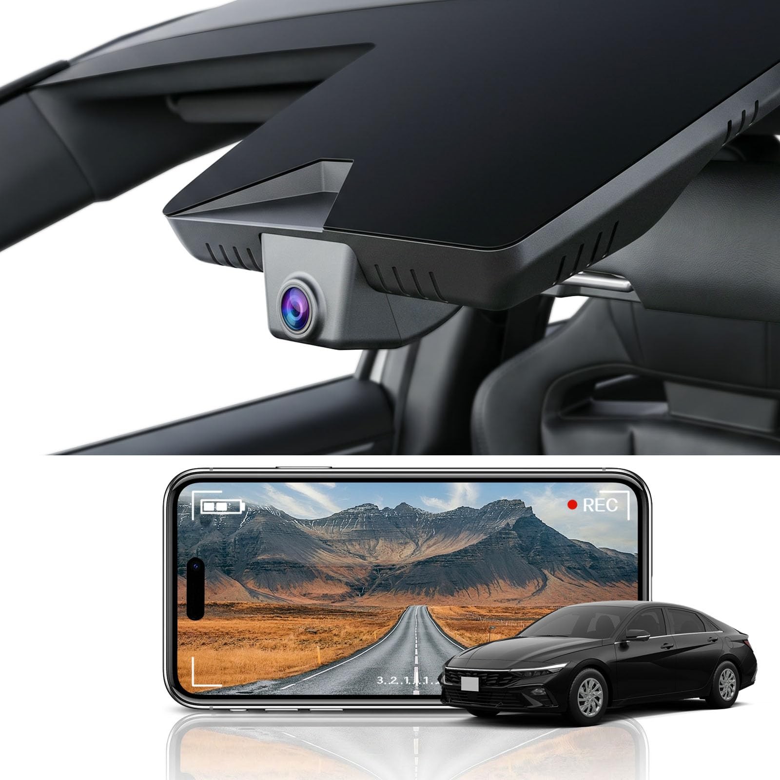 KBSYNT 4K Hidden Dash Cam for Hyundai Elantra 2021-2026 64GB KBSYNT 4K Hidden Dash Cam for Hyundai Elantra 2021-2026 64GB