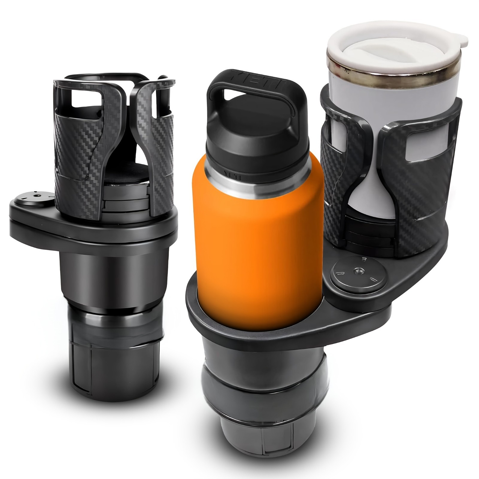 2-in-1 Car Cup Holder Expander Adjustable Base Large Bottle Cup Holder 2-in-1 Car Cup Holder Expander Adjustable Base Large Bottle Cup Holder