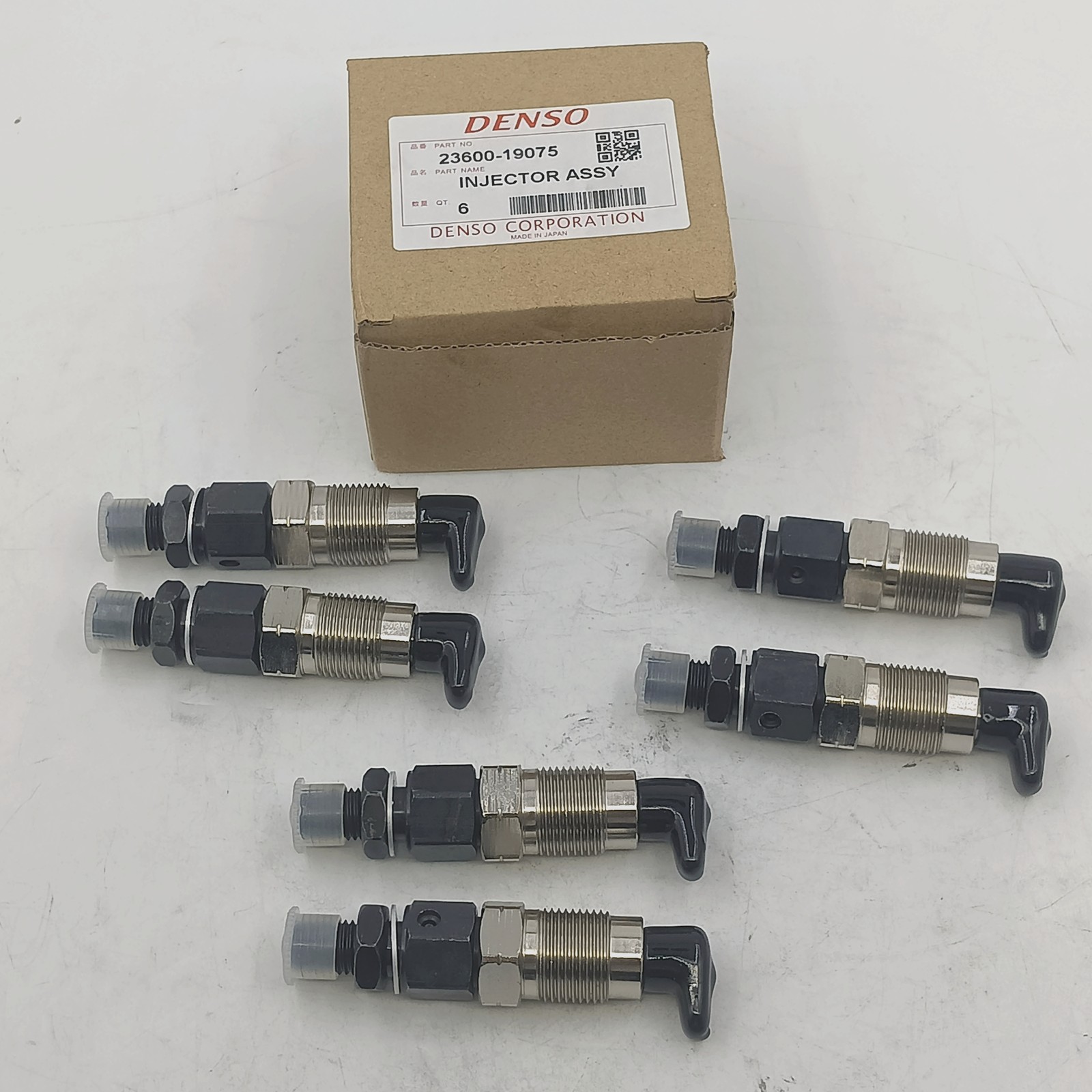 6PCS Diesel Injector Assembly For DENSO 093500-5810 23600-19075 Land Cruiser 1HZ