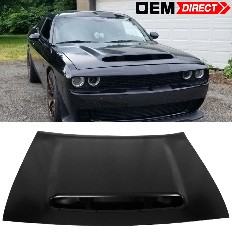 Fits 08-23 Dodge Challenger Aluminum Front Hood Panel Kit Unpainted- Demon Style