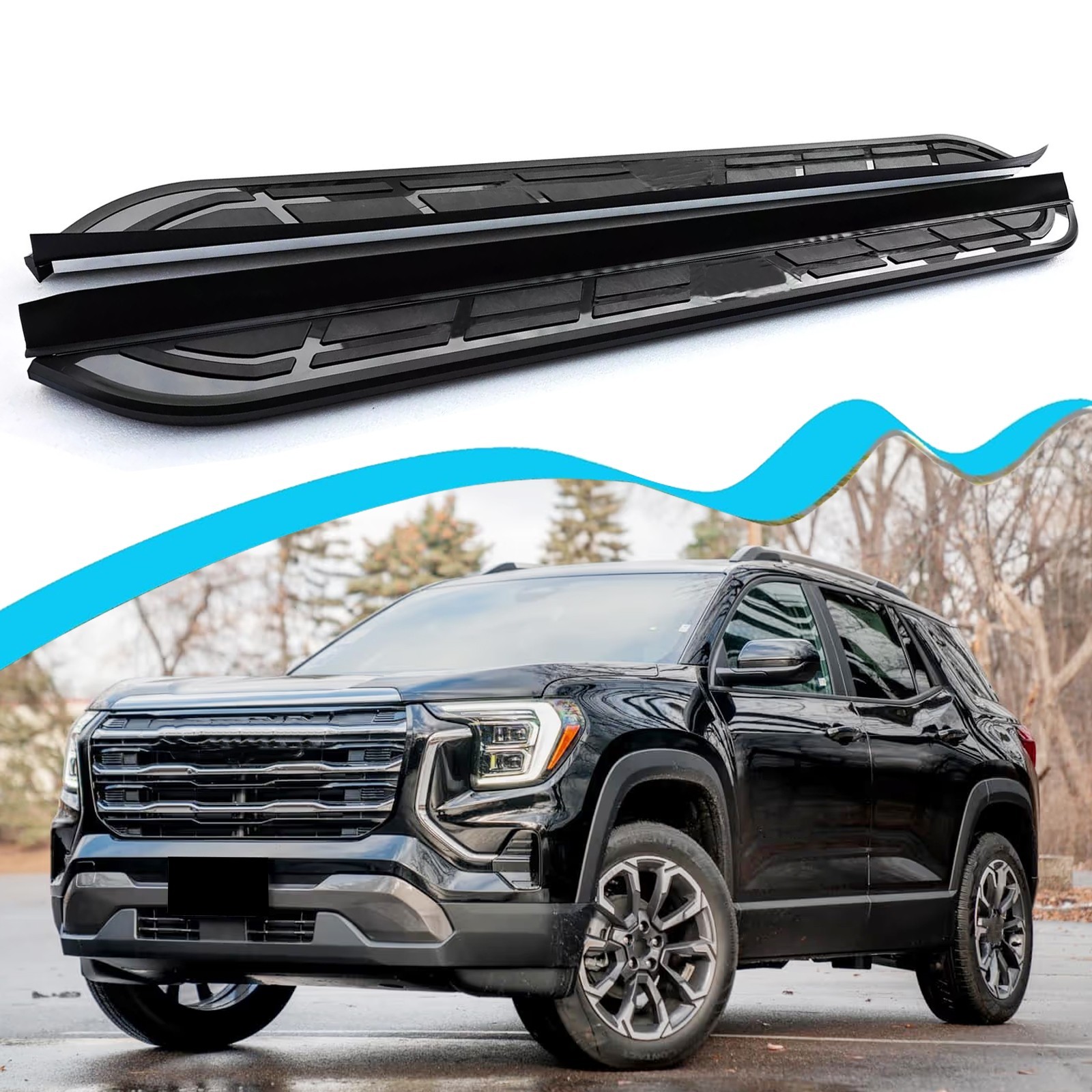 Alu Running Board Fits for GMC Terrain 2025 2026 2027 Side Step Pedal Nerf Bars