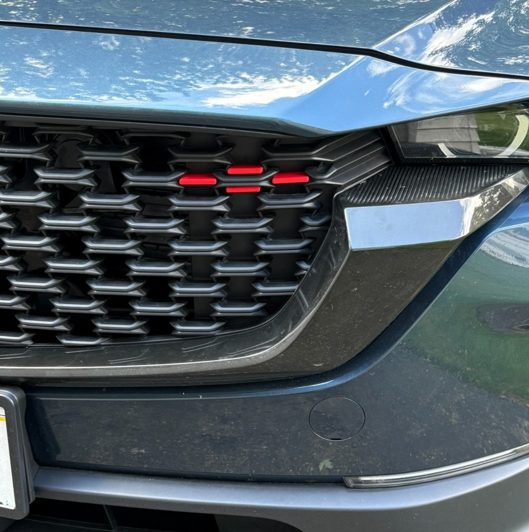 2023-2026 Mazda CX-50 Red Grille Badge Insert  4-Piece Turbo-Style Accent