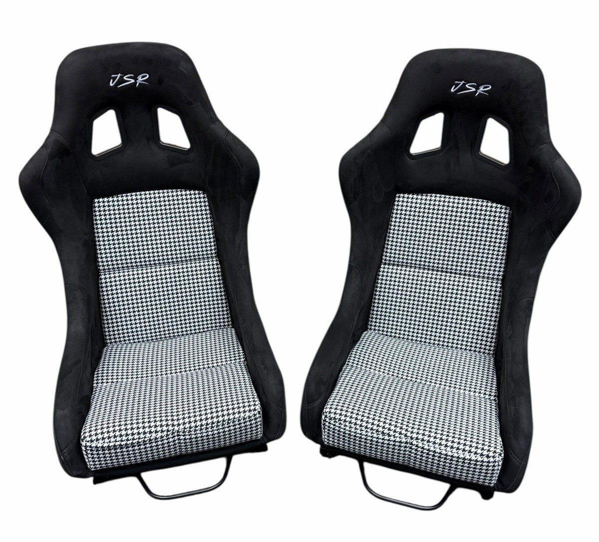 Universal Ultra Lightweight Fixed Mounted Bucket Seat With Rails Sliders Suede