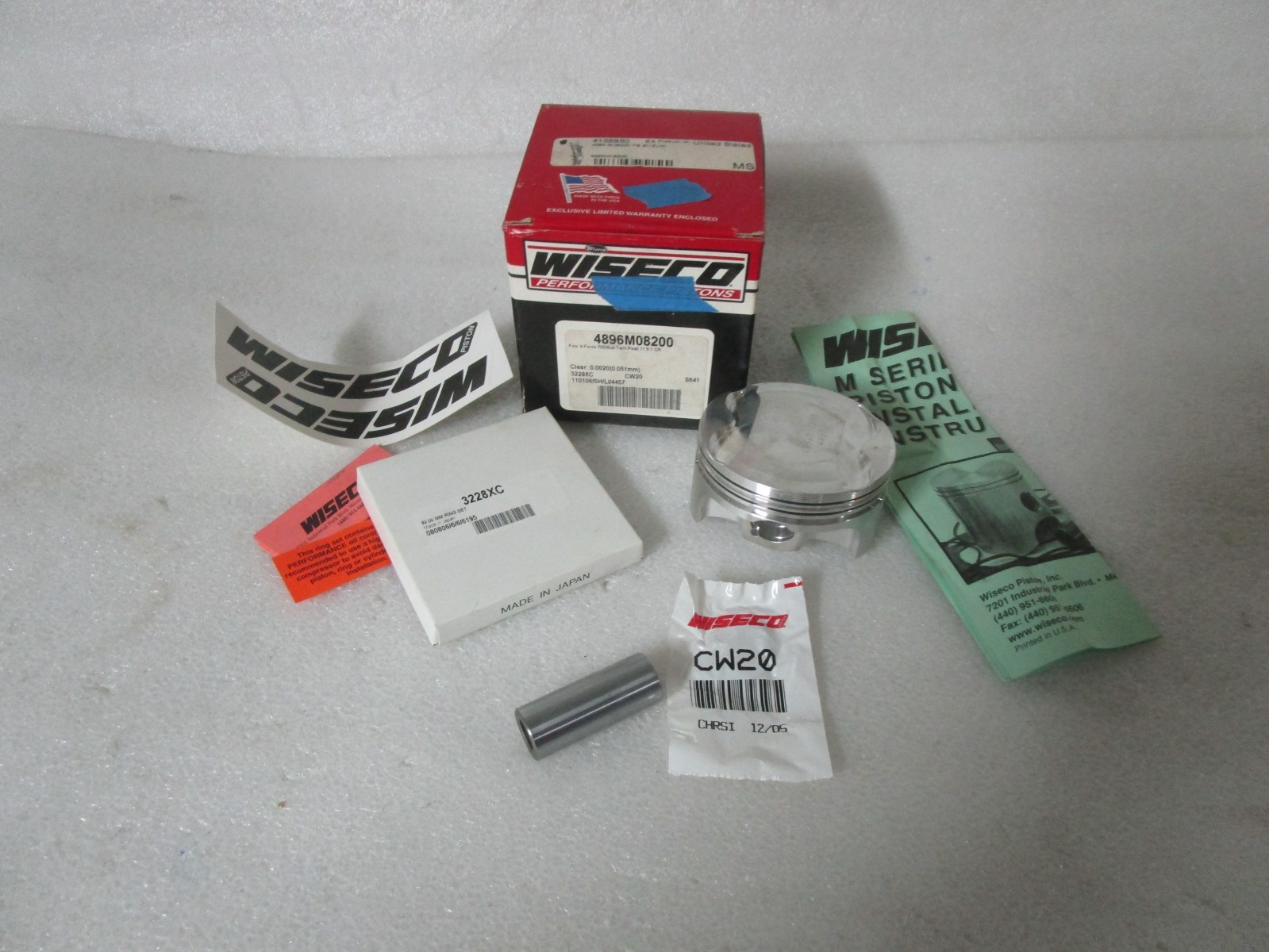 04-09 Kawasaki V Force 700 04-05 Suzuki LT-V 700 Wiseco Piston Kit 04-09 Kawasaki V Force 700 04-05 Suzuki LT-V 700 Wiseco Piston Kit