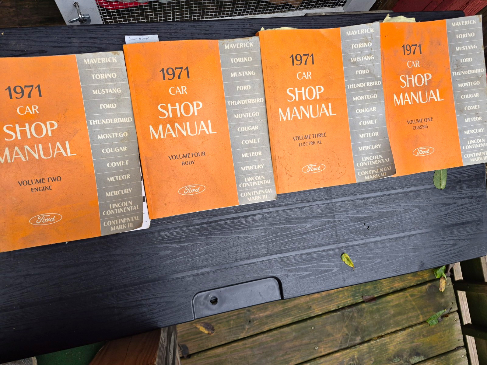 Set 1971 Ford Car Shop Manuals Volumes 1-4 Complete Cover Wear Pages Complete Set 1971 Ford Car Shop Manuals Volumes 1-4 Complete Cover Wear Pages Complete